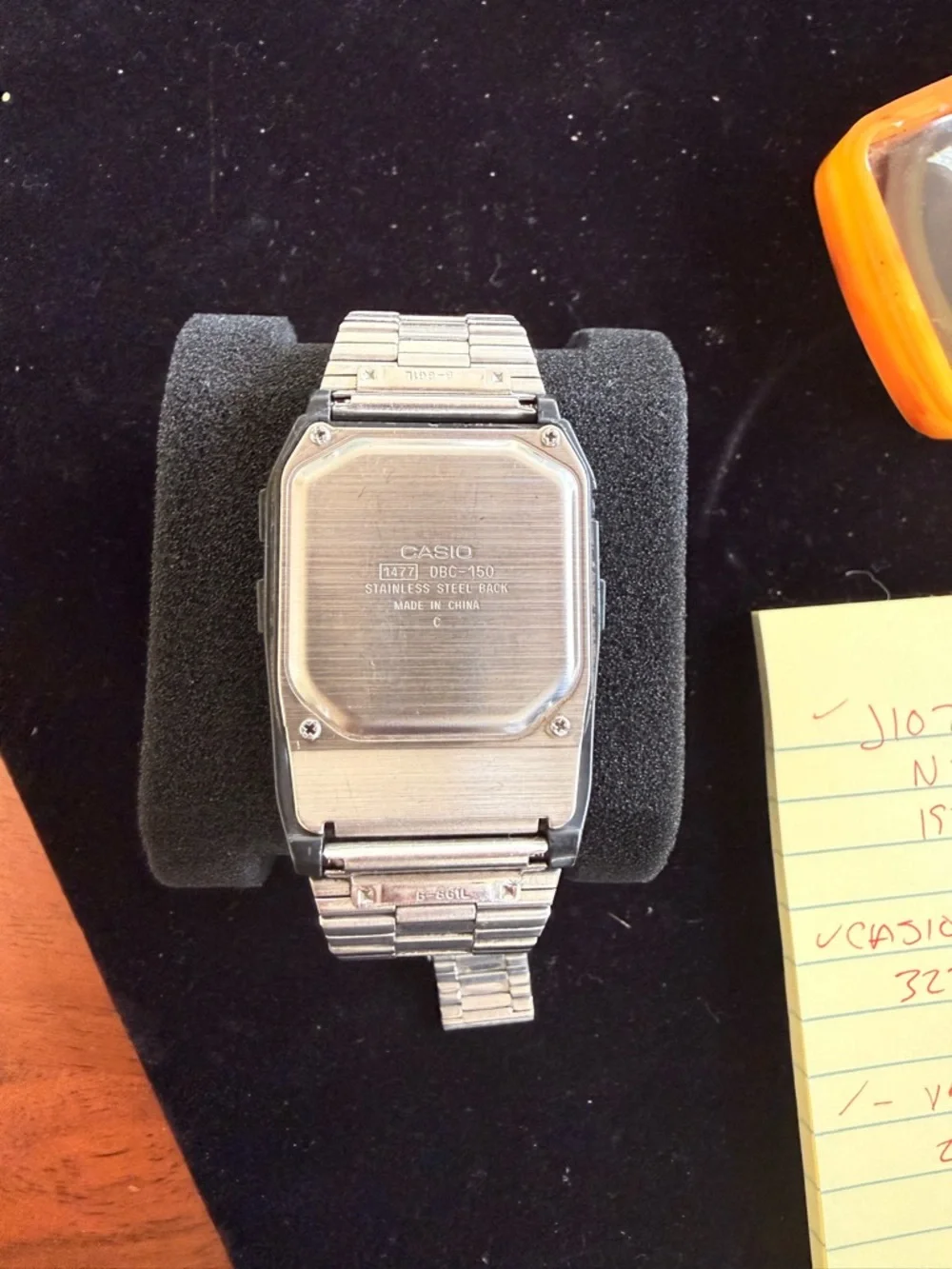 Casio Data Bank 150 Digital Calculator Watch in Black and Blue Accents - Picture 2 of 6